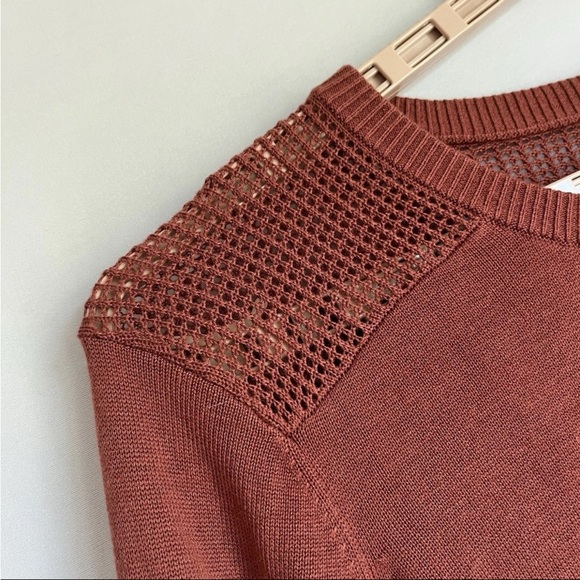 Lululemon Back To Balance Sz 8 LS Sweater Rustic Clay Open Back Cashmere READ - Picture 3 of 10